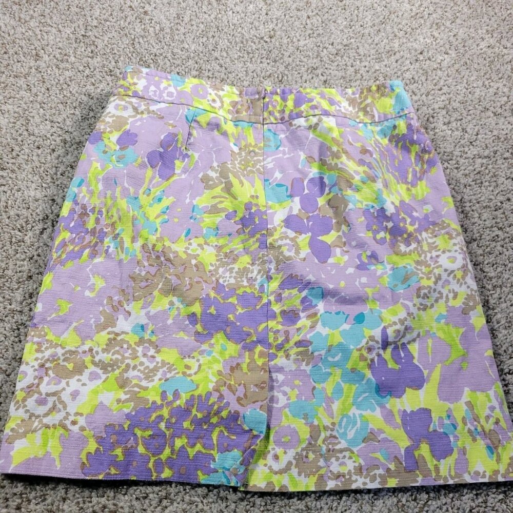TALBOTS Skirt Womens 10P A Line Purple Pastel Lined Career Work Casual Summer - Picture 5 of 7